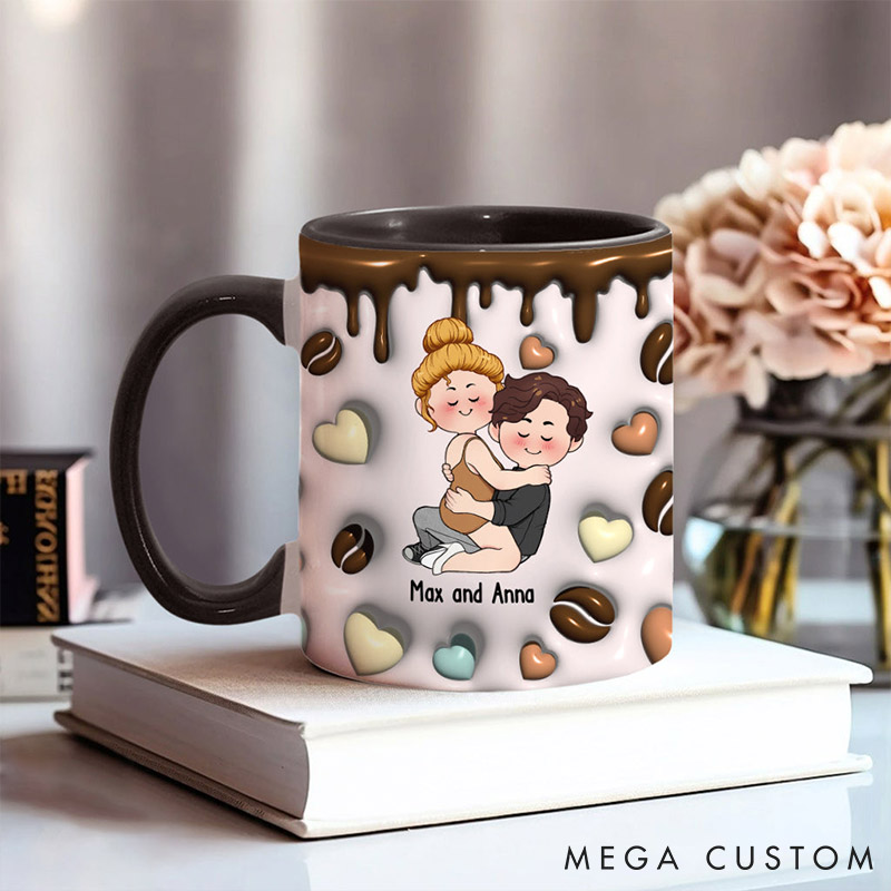 Personalized Couple I Like You How I Like My Coffee Hot and Inside Me Ceramic Mug Cute Sex Mug Valentine's Day Gift for Him Her Boyfriend Girlfriend