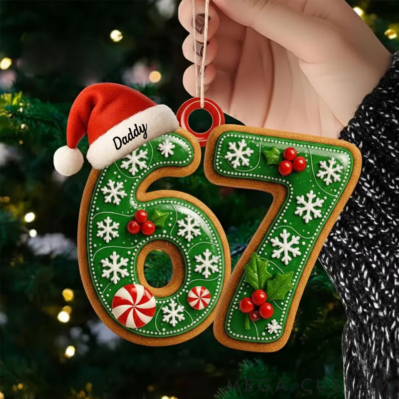 Personalized Six Seven Christmas Ornament Custom Name Christmas Ornament for the whole family