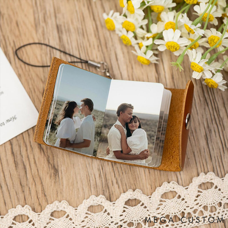 Personalized Photo Album for Couple Valentines day gift Photobook Keychain Gift for Boyfriend girlfriend Valentines Photo Album Keychain for Him