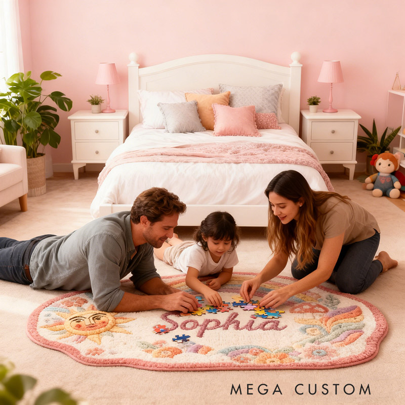 Personalized Colorful Cute Hippie Carpet Beautiful Hippie Custom Hippie Carpet Christmas Birthday Party Gift for Kids and Hippies