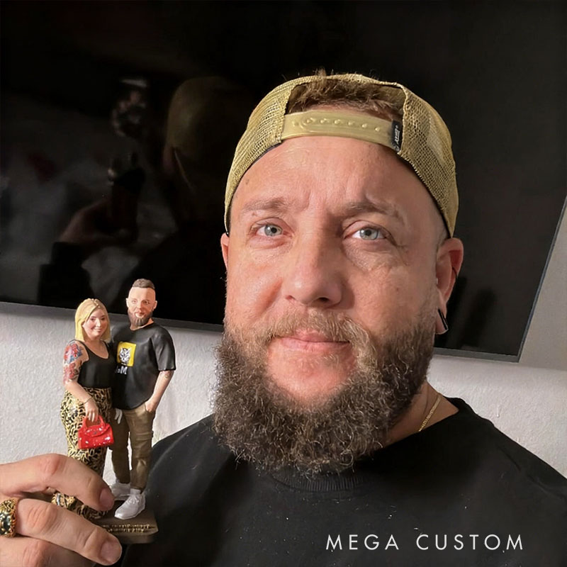 Personalized 3D Couple Figurine Anniversary Gift Custom Romantic Sculpture from Your Photo