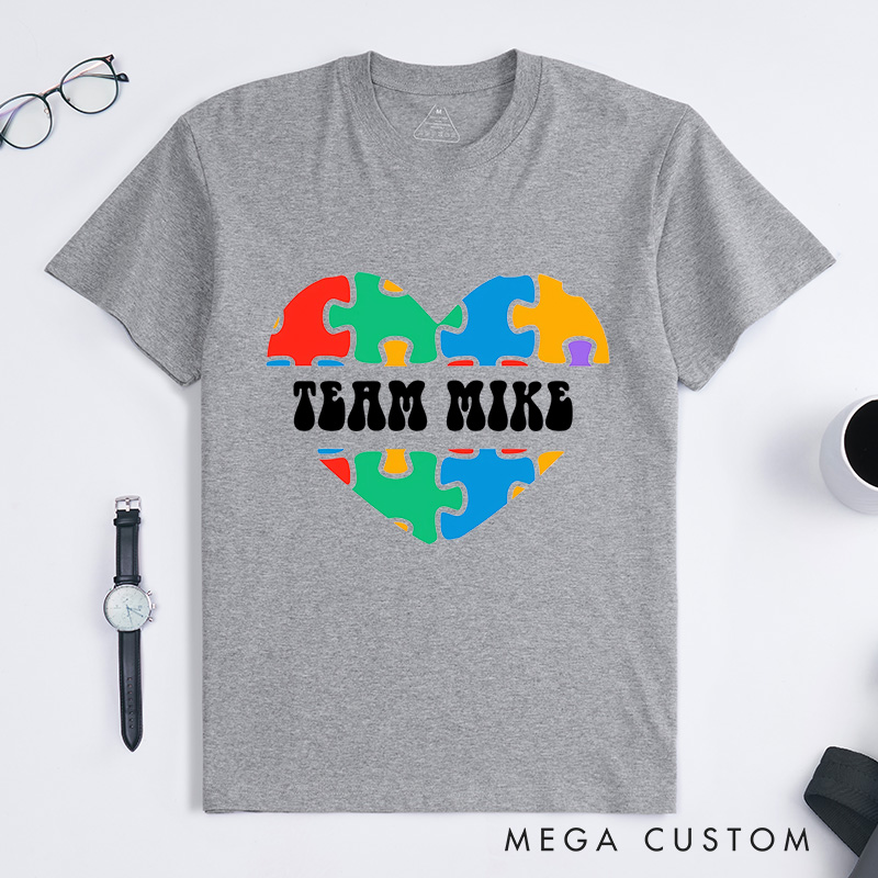 Personalized Autism Puzzle T-Shirt Autism Family Gift