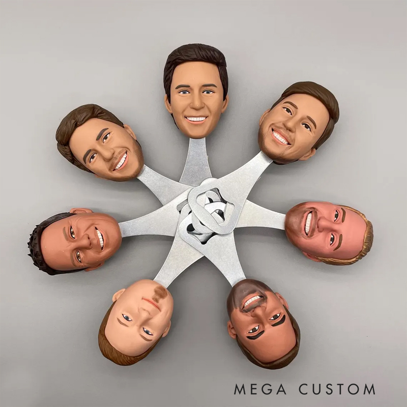 Personalized Custom 3D Face Bottle Opener - Personalized Cigar/Meme Style Bottle Opener for Gag Gifts, Bachelor Parties & Bar Decor