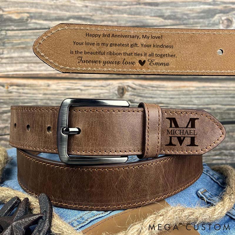 Personalized Leather Belt for Husband I Licked It So It's Mine Custom Hurmous Leather Belt Husband Valentines Gift for Him Anniversary Gift