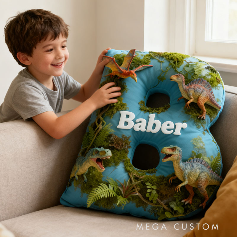 Personalized Graphic 3D Print Dinosaur Sky Park Movie Pillow for Cartoon Lovers Initial Pillow Christmas Birthday Party Gift for Kids and Movie Lovers