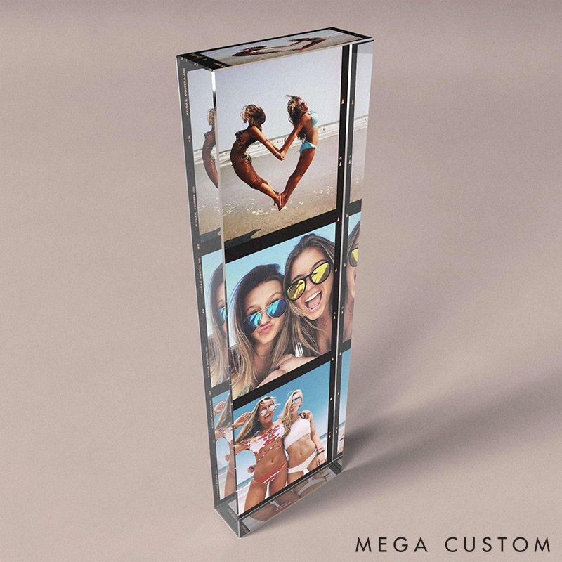 Personalized Film Photo Plaque Custom Couple Besties Photos Acrylic Stand Valentine Galentine Gift for Her Photo Keepsake Anniversary Gift Stand