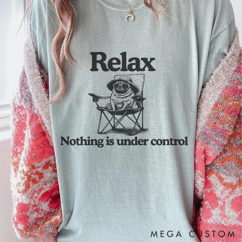 Personalized Pet Lover Relax Nothing is Under Control T-Shirt