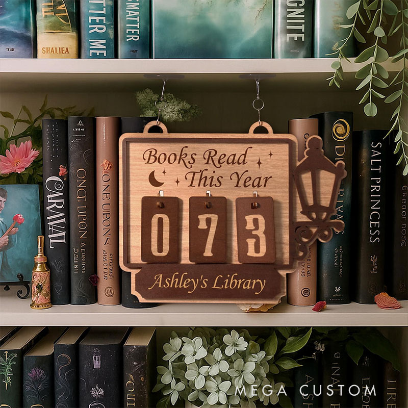 Personalized Book Reading Tracker Custom Name Perfect Reader Gift and Decor