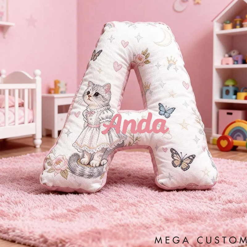 Personalized Cat Lover Adorable Cat Graphic 3D Print Pillow