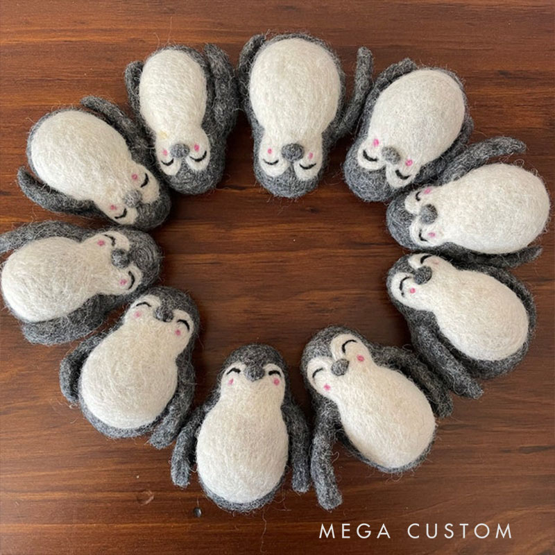 Felt Animals Felt Penguins Penguin Ornament Felt Shapes Felt Ornaments Christmas Ornaments