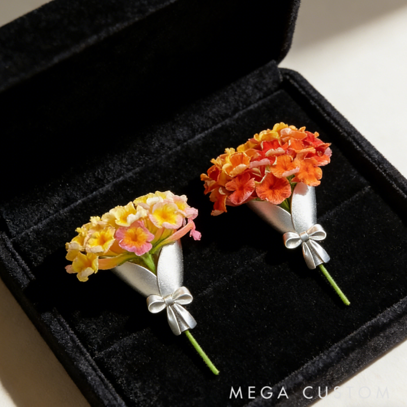 Personalized Customizable Floral Brooch Refreshing Vibe Unique Gift Choice DIY Flower Bouquet Fashion Accessory for Her