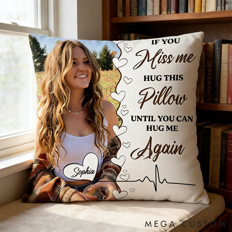 Personalized Couple Custom Photo Throw Pillow Home Pillow Valentine's Day gift for Long Distance Couple Romantics Gift for Him Her