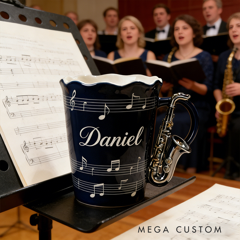 Personalized Musical Instrument Coffee Mug Perfect Gift for Musicians and Music Lovers Alike