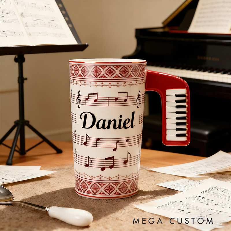 Personalized Piano Keys Coffee Cup a Unique Way to Celebrate Your Love for Music