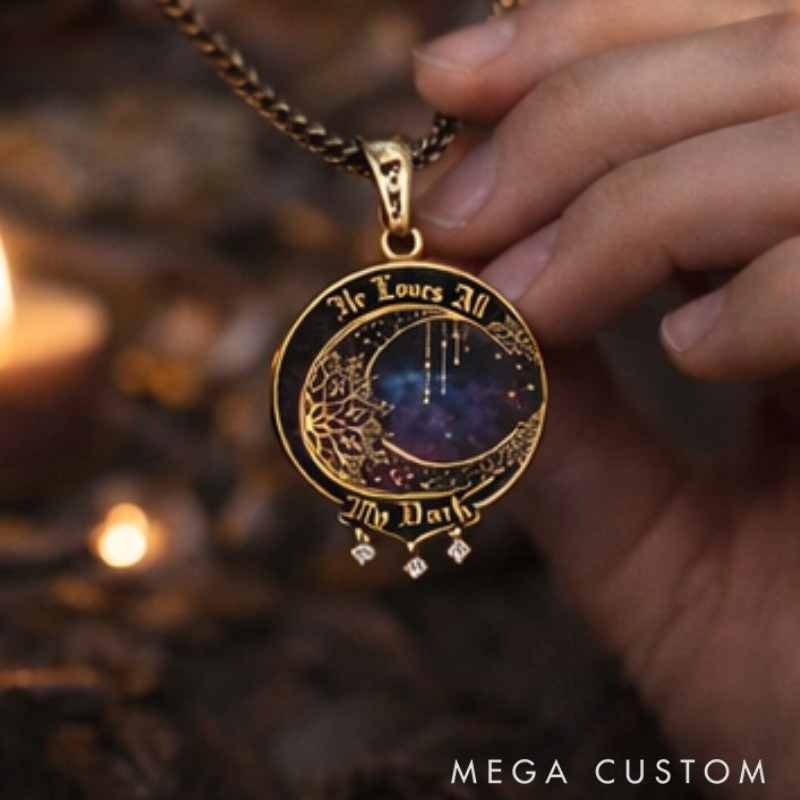 Personalized Matching Magic Moon Star Necklaces Celestial Symbolizing Love Romantic Gift for Couples