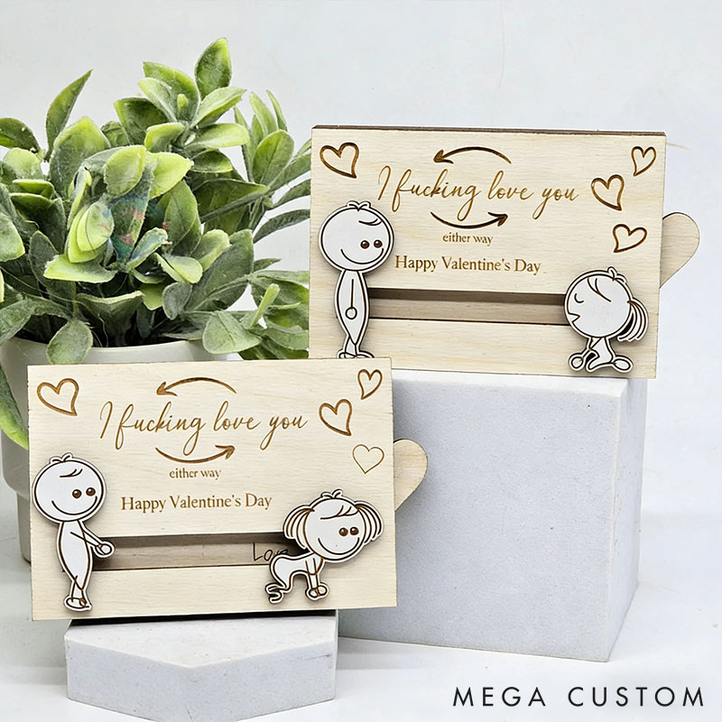 Personalized I Fucking Love You Funny Gift Card for Couple with Name Sex Dirty Inappropriate Valentine's Day Gift for Couple Gift Card for Him Her