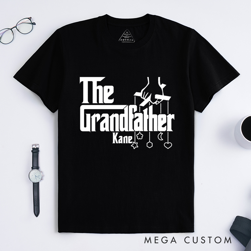 Personalized The Grandfather T-Shirt Gift for Grandpa Paternity Shirt Fathers Day Gift Baby Announcement Shirt Grandpa to Be Pregnancy T Shirt