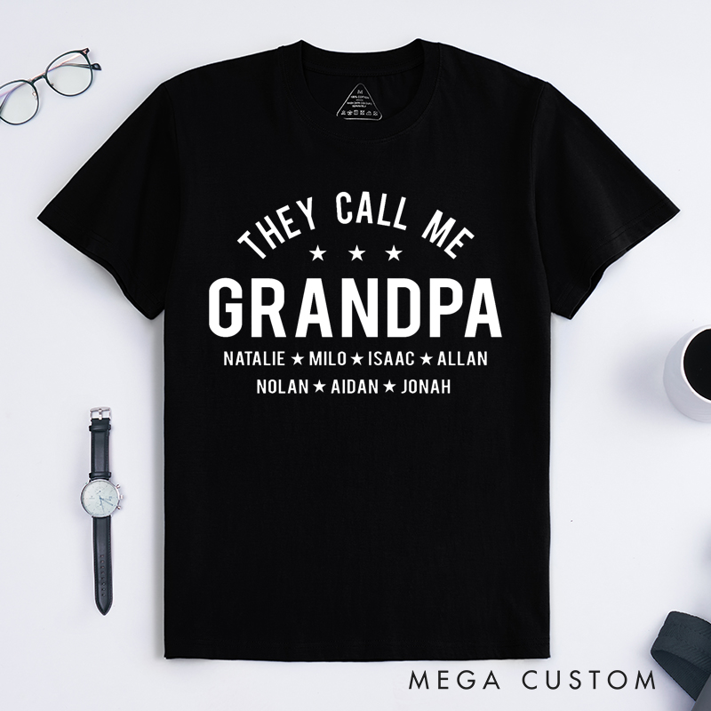 Personalised Father's Day Gift for Grandpa Custom Grandpa Shirt with Grandkids Names Personalized Grandpa Shirt Grandpa Gift with Children's Names