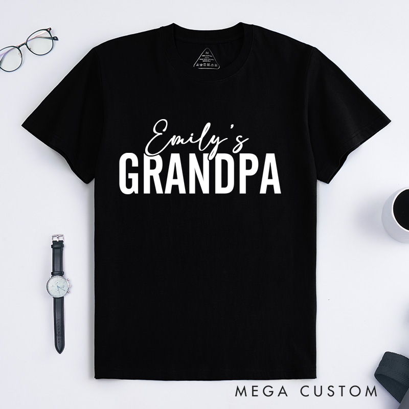Personalized Grandpa Shirt Father's Day Shirt Customized Grandpa Shirt Gift for Dad New Dad Shirt Custom Shirt for Dad