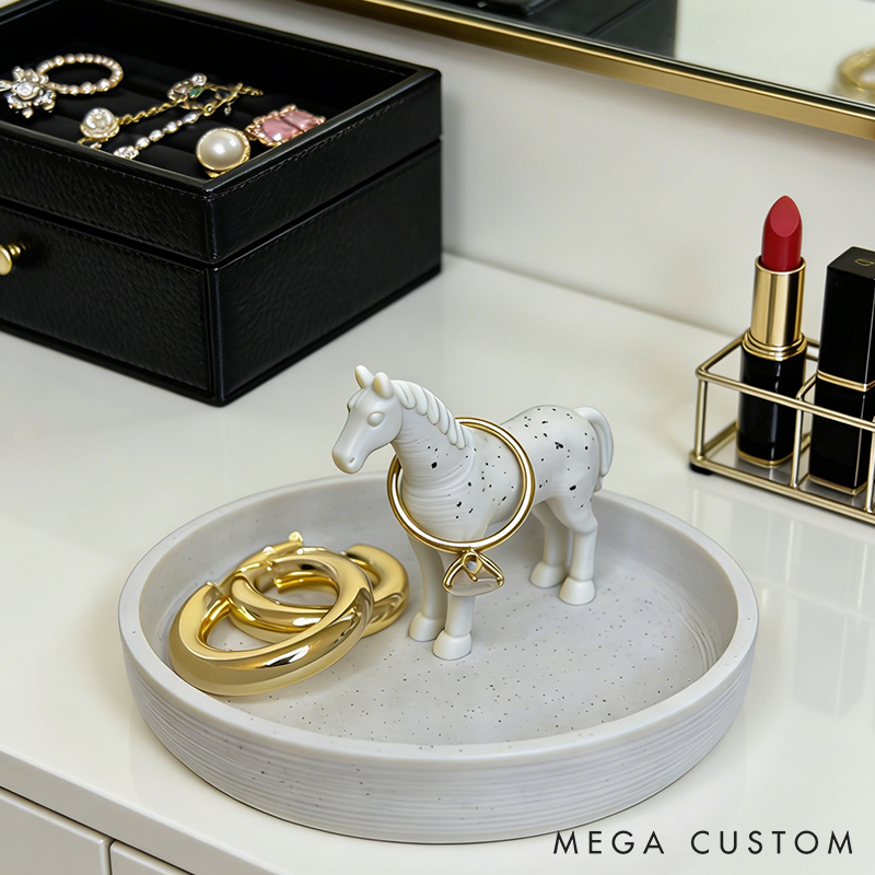 Personalized Horse Lover Horse Ring Dish Horse Ring Holder Night Stand Ring Dish  jewelry Ring Stand