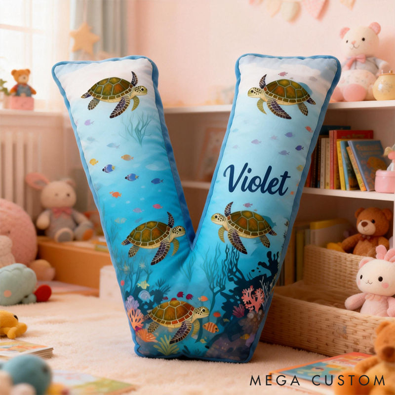 Personalized Pet Lover Funny Coral Reef Turtles Gift for Pet Lover for Turtles Lover Graphic 3D Print Pillow