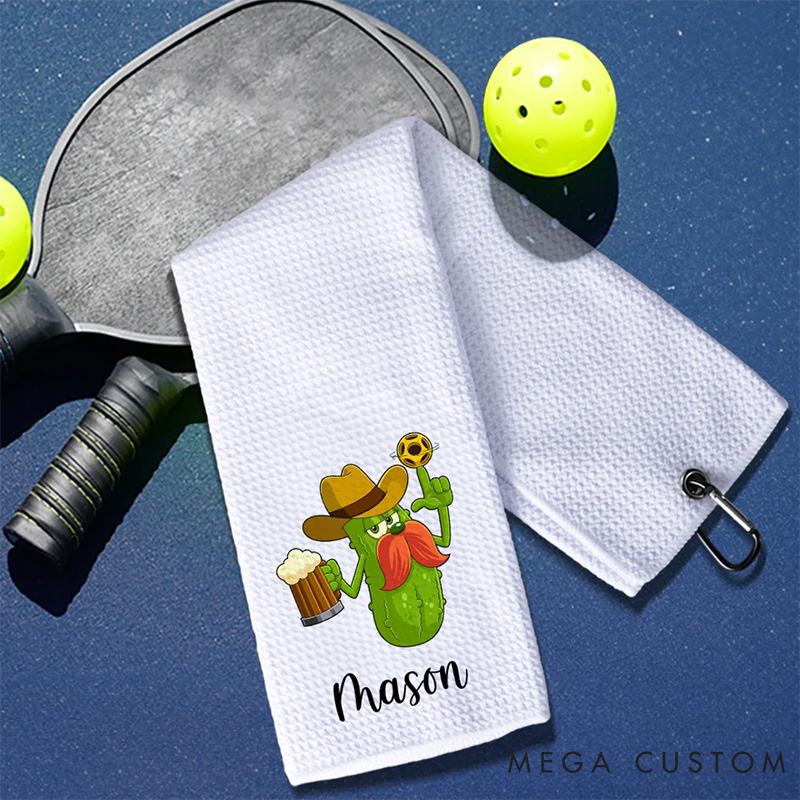 Personalized Pickleball Towel with Custom Name and and Premium Sports Design for Players