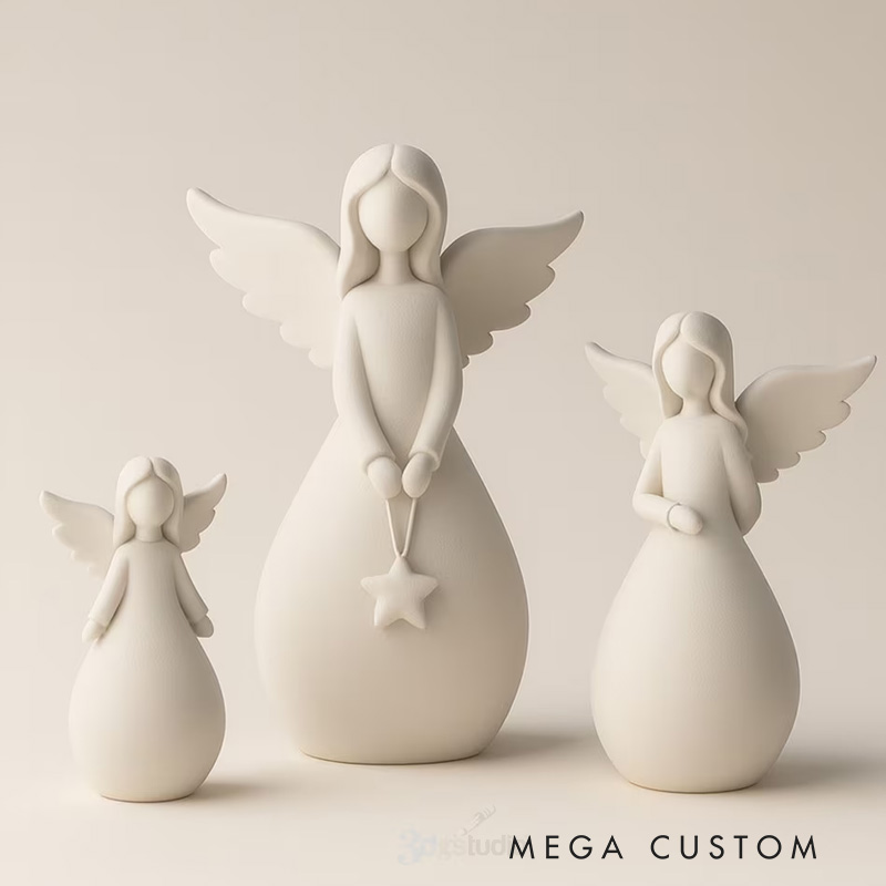 Personalized Angel Set 3D Printed Home Decor Spiritual Gift Prayer Space Gift Religious Home Decor for her
