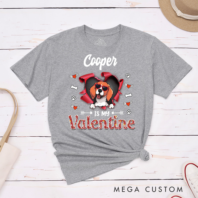 Personalized Dog Lover Dog Valentine Gift Dog Lover Graphic Unisex T-Shirt