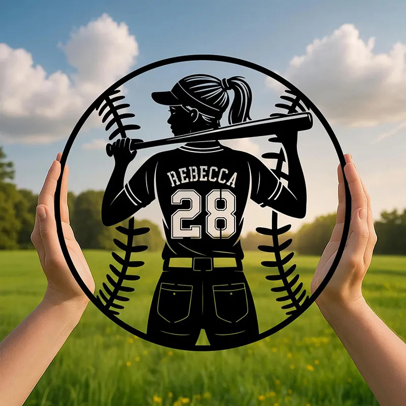 Personalized Softball Player Metal Wall Art and Gift for Softball Lovers