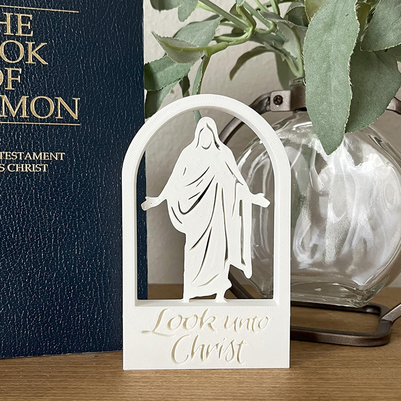 Personalized Jesus Christ in an Arch 3D Printed Statue with Text Religious Home Decor Christian Gift for Jesus Lover Faith Gift