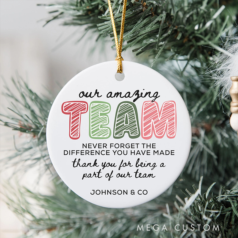 Personalized Christmas Ornament with Our Amazing Design Gift for Coworkers