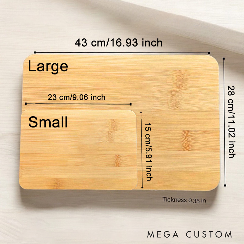 Personalized Couple Engraved Bamboo Cutting Board for Wedding  and Engagement
