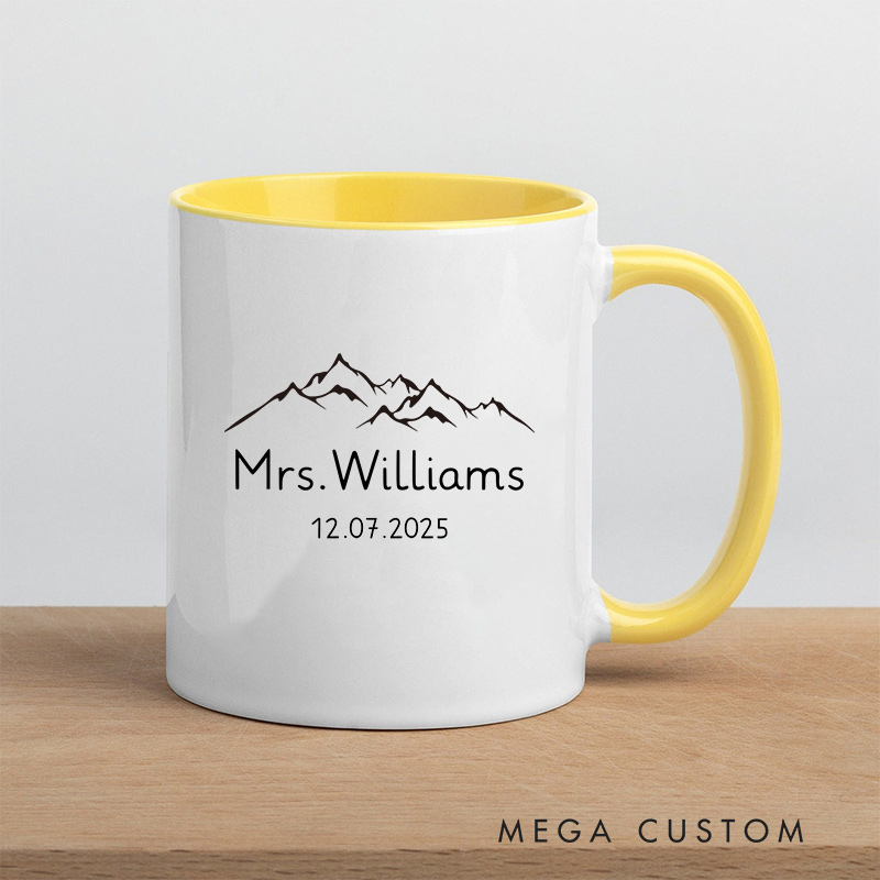 Personalized Couple Mug Newlywed Coffee Mug Mr and Mrs Gift Ceramic Cup For Her Him Anniversary Mug For Couple
