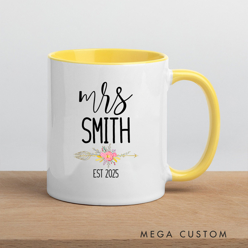 Personalized Mr and Mrs Mug Couple Anniversary Mug Wedding Coffee Cup for Her Him Ceramic Cup for Couple Newlyweds