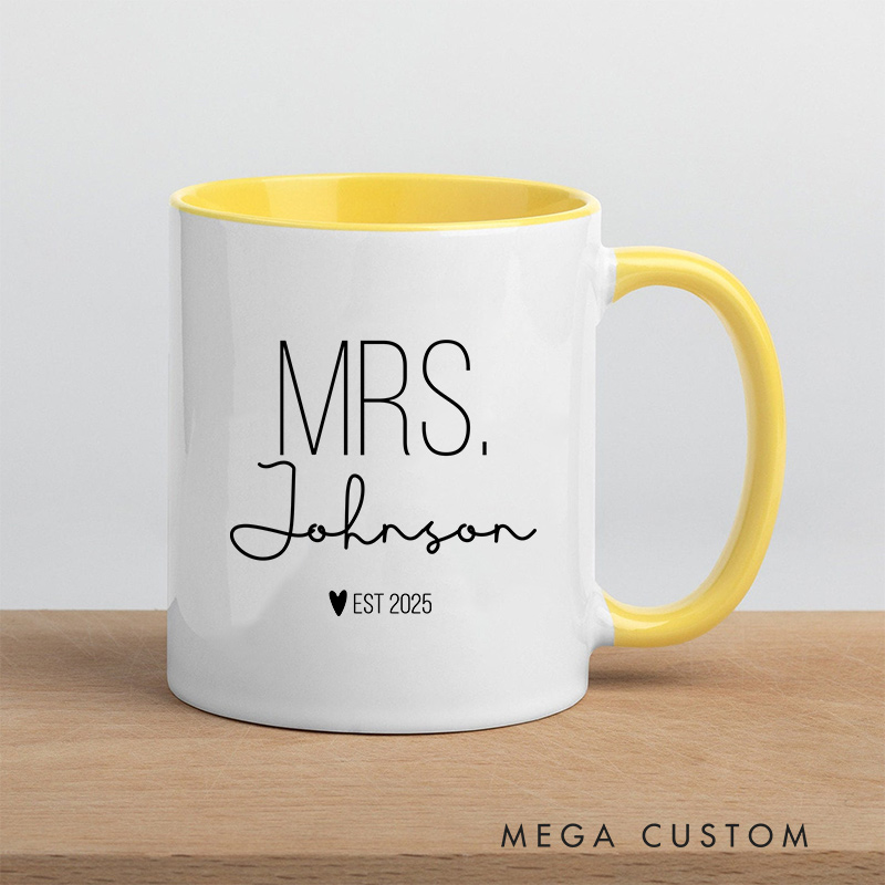 Personalized Mr and Mrs Mug Couple Anniversary Mug Wedding Coffee Cup for Her Him Ceramic Cup for Couple Newlyweds