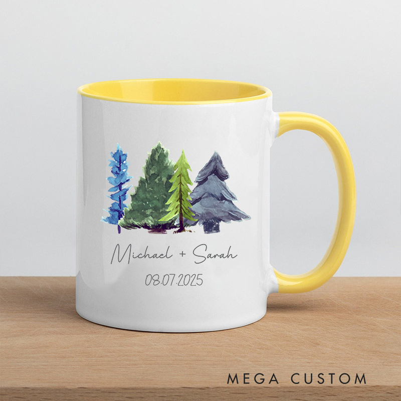 Personalized Adventure-Themed Wedding Mug Anniversary Couple Coffee Cup for Her Him Ceramic Cup for Couple Newlyweds