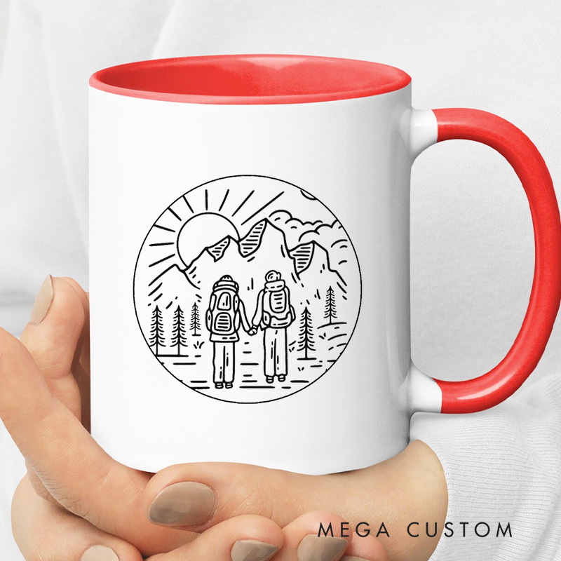 Personalized Couple Life Partner Mug Anniversary Coffee Cup for Her Him Ceramic Mug for Couple Newlyweds Anniversary Gift