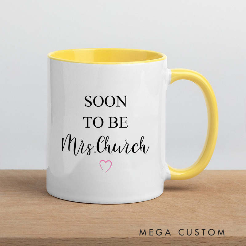 Personalized SOON TO BE Married Couple Mug Wedding Coffee Cup for Her Him Groom Bride Ceramic Mug for Couple Newlyweds