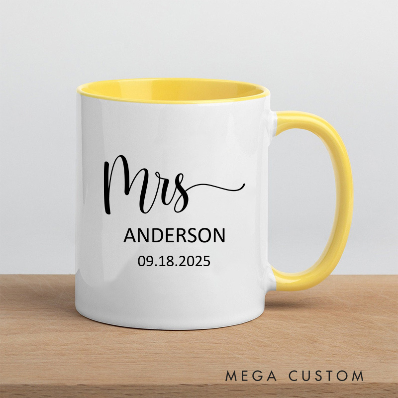 Personalized Elegant Mugsmr & Mrs Wedding Mug Ceramic Coffee Cup For Her Him Anniversary Couple Mug For Newlyweds