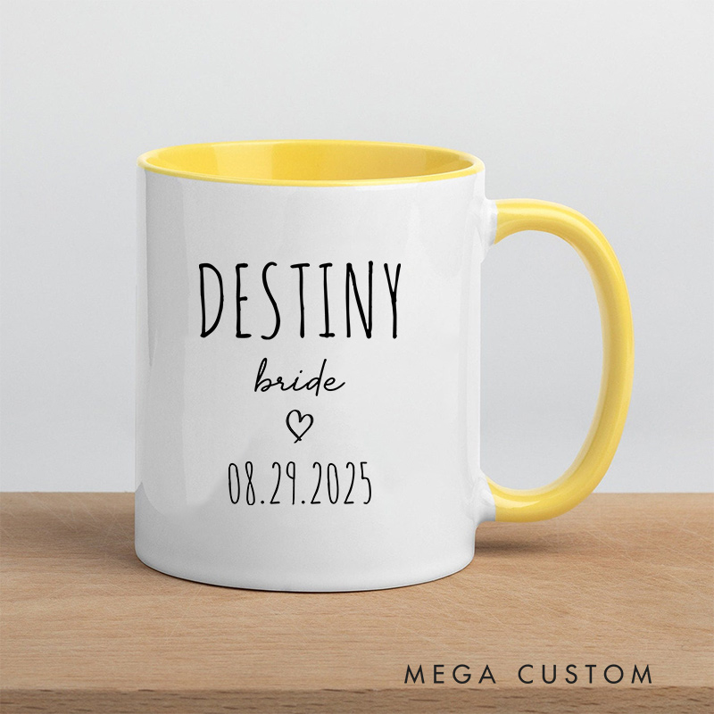 Personalized Bride Groom Wedding Mug Couple Ceramic Mug for Husband Wife Wedding Gift Mug for Newlywed