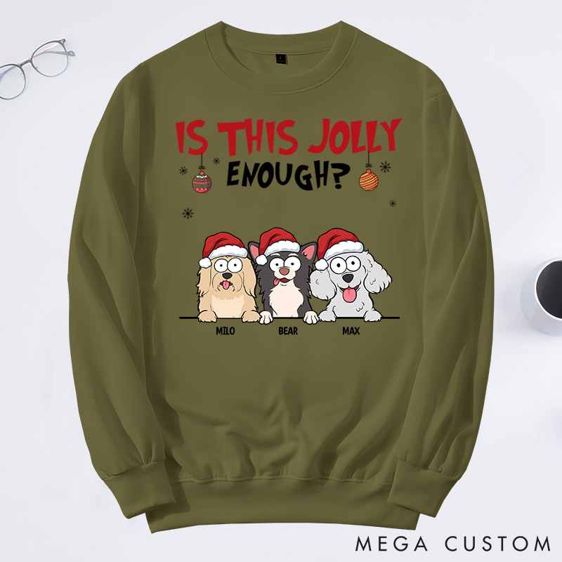 Personalized Dog Lover Happy Pawlidays Sweatshirts