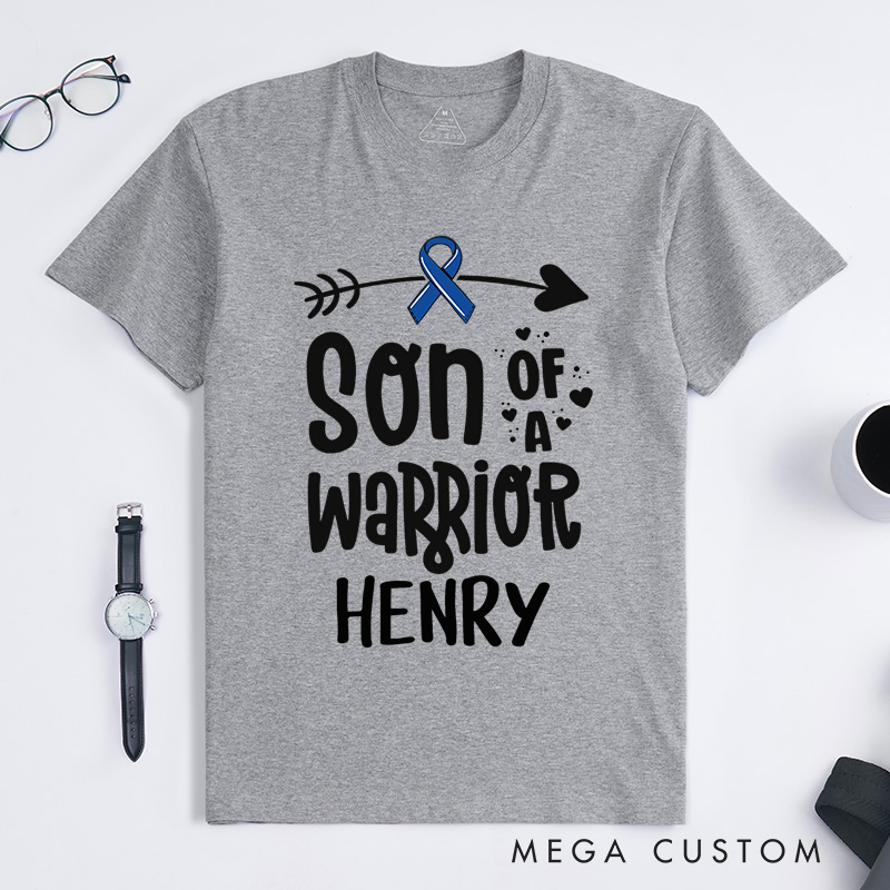 Personalized Son Of A Warrior T-Shirt Cancer Survivor Gift Support Gift