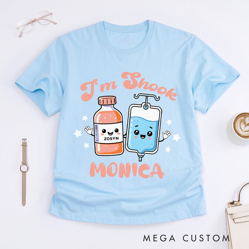 Personalized Nurse T-Shirts I'm Shook Nurse Fashion Design T-Shirts Nurse Halloween Gifts