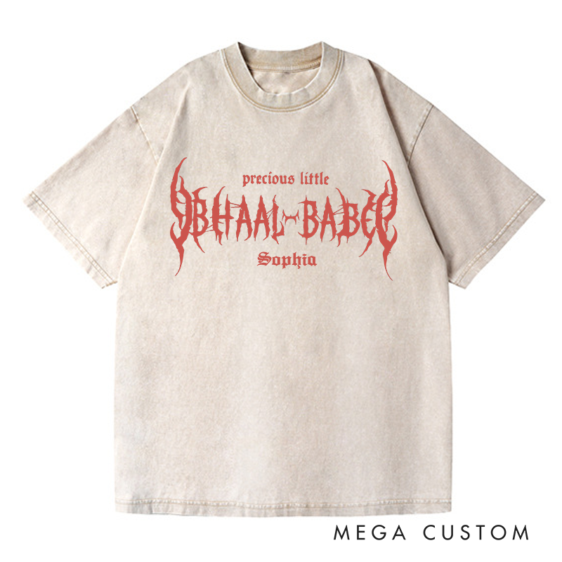 Personalized Bhaal Babe Game Washed T-Shirts Vampire Video Game Tshirt Fantasy Game Shirt