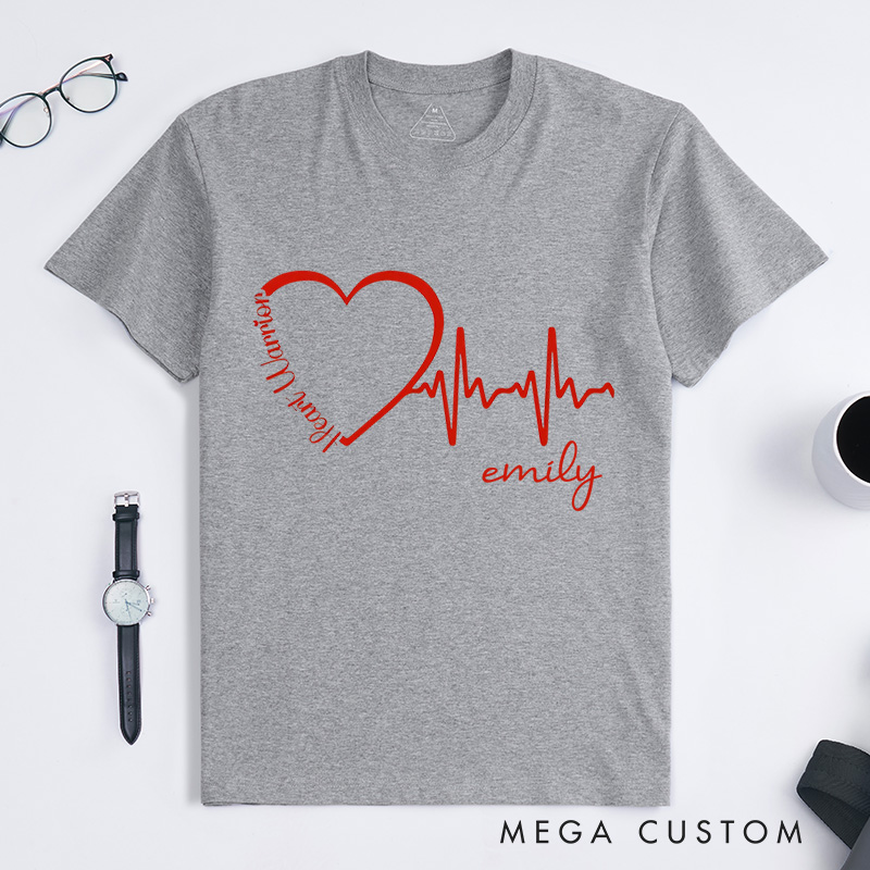 Personalized Heart Disease T-Shirt Heart Warrior Gift Uplifting Gift for Friend