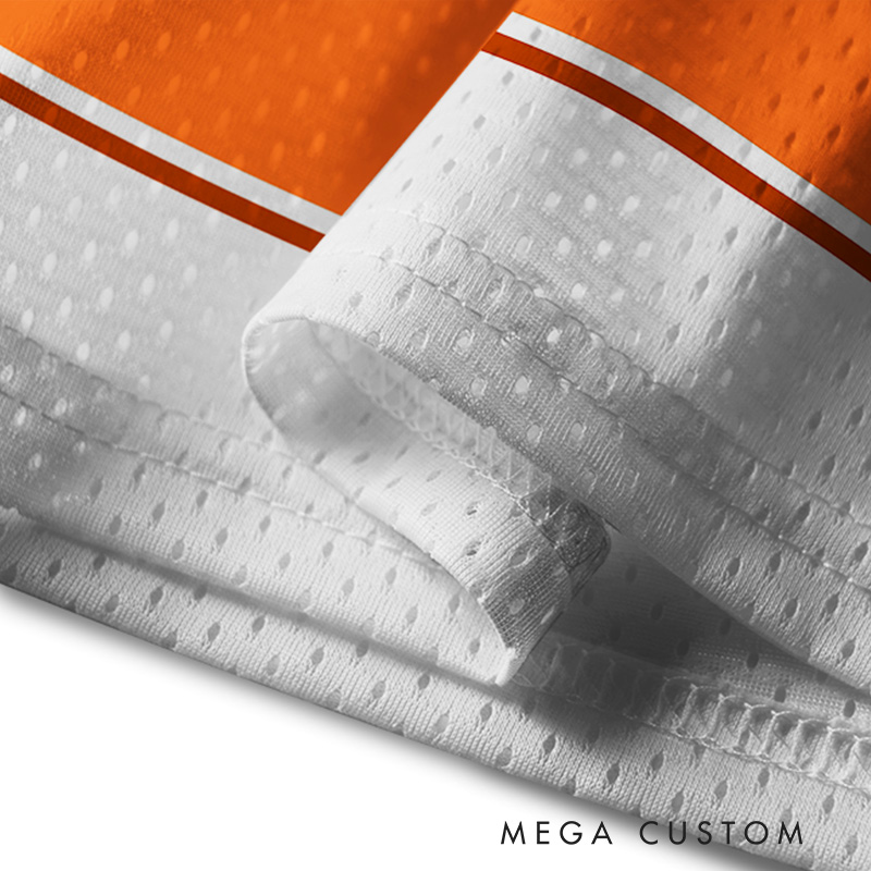 Personalized Orange Themed Game Day Jersey with Name and Number Options