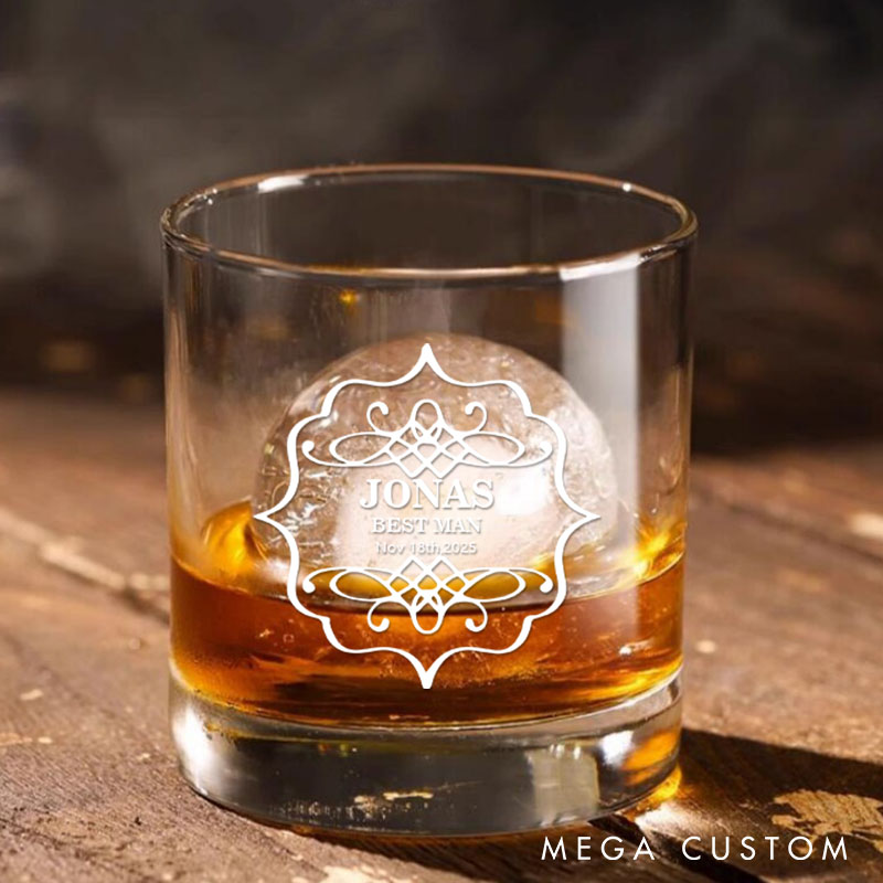 Personalized Whiskey Glasses Groomsman Whiskey Glasses Bachelor Party Favors Glasses Men's Glasses Cup for Best Man Groomsmen Proposal Cup