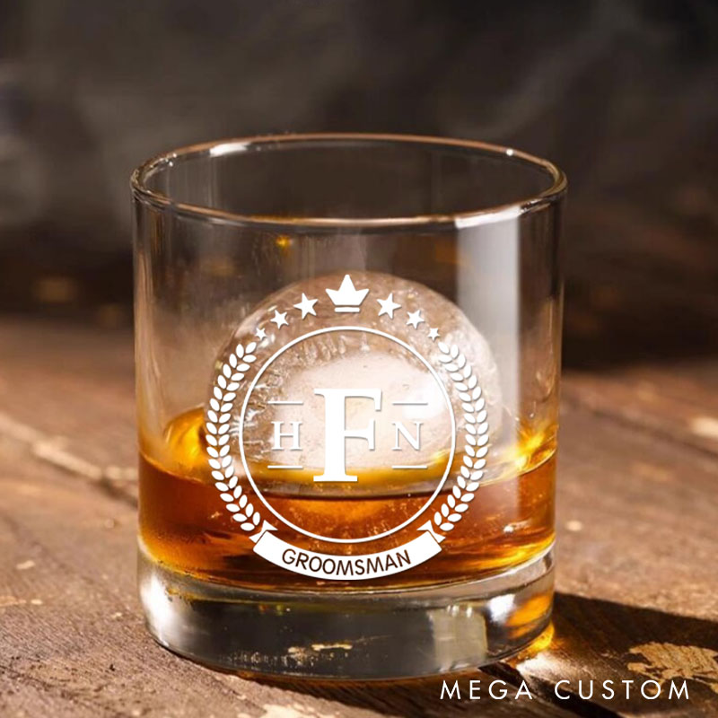 Personalized Groom Gift Whiskey Glasses Groomsman Proposal Gift Whiskey Glasses Bachelor Party Glasses Cup Men’s Wedding Favors Whiskey Glasses