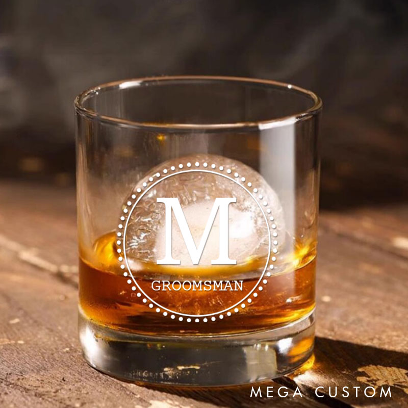 Personalized Groom Groomsmen Whiskey Glasses Minimalist Groomsman Whiskey Glasses Best Man Proposal Gift Glasses Cup Men’s Bachelor Favors Whiskey Glasses