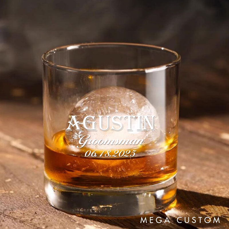 Personalized Classic Groomsmen Whiskey Glasses Men's Bachelor Favors Glasses Cup for Groom Groomsman Proposal Gift Whiskey Glasses Best Man Whiskey Glasses